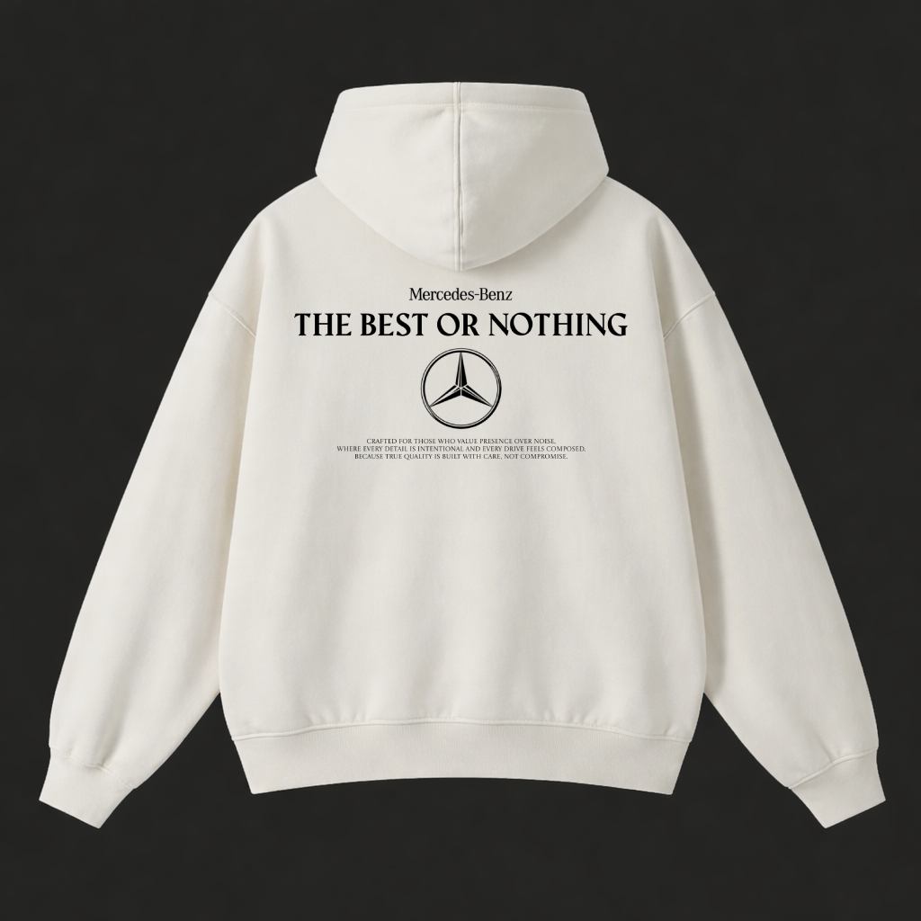 WHITE MERCEDES HOODIE