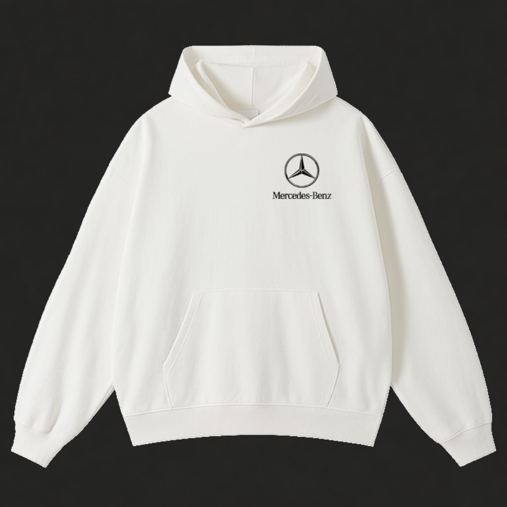 WHITE MERCEDES HOODIE