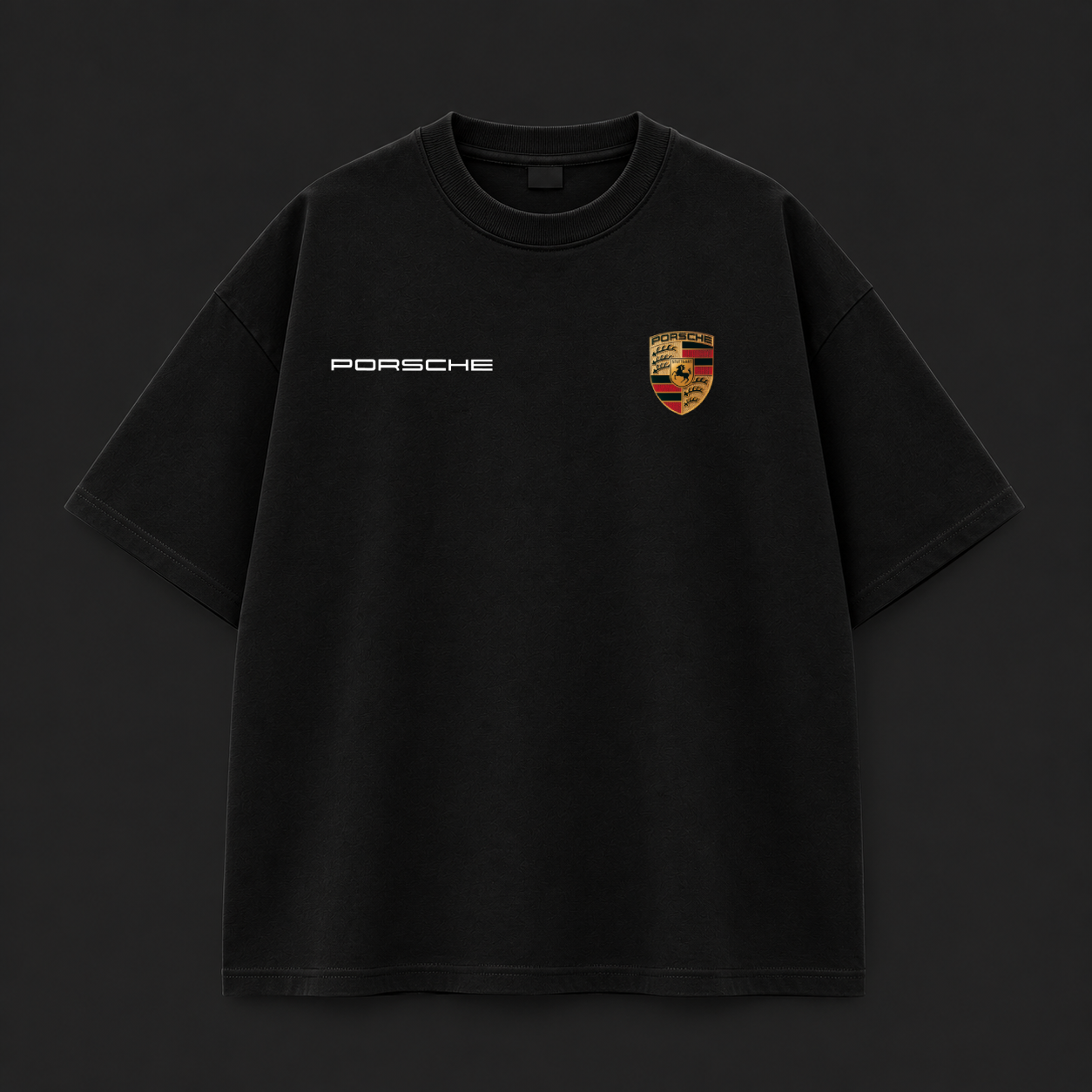 BLACK PORSCHE T-SHIRT