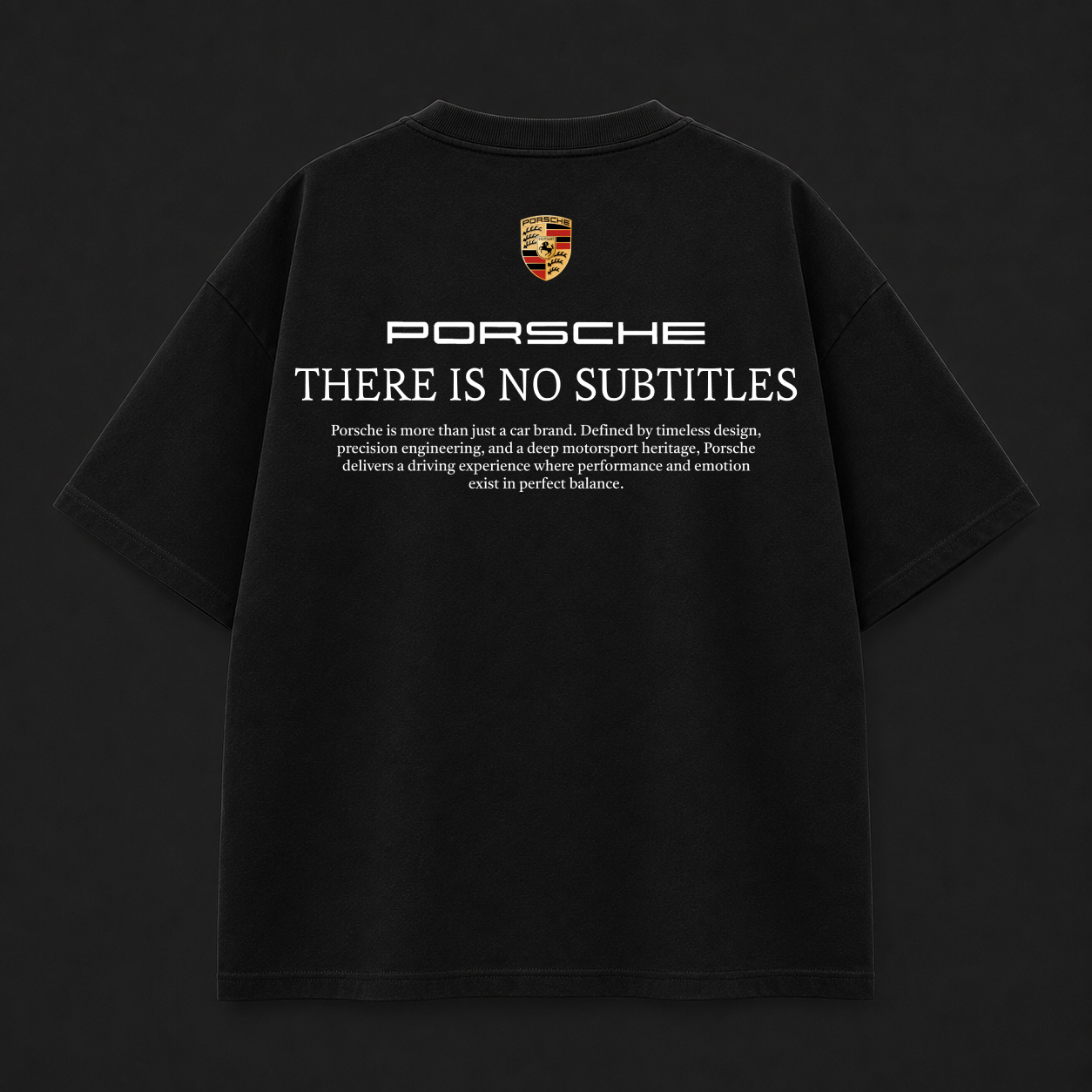 BLACK PORSCHE T-SHIRT