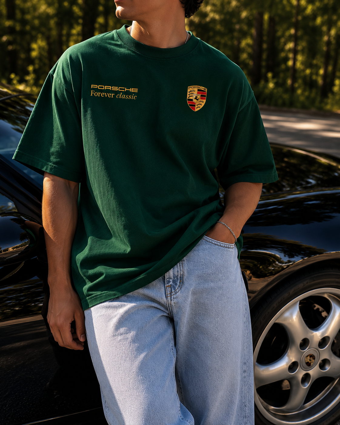 GREEN PORSCHE T-SHIRT